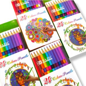 BAZIC PENSIL WARNA 24 WARNA PANJANG / MENGGAMBAR / PENSIL WARNA / PENSIL WARNA LENGKAP / ALAT MENGGAMBAR / PENSIL WARNA 24 WARNA / PW BAZIC 24PJ 716