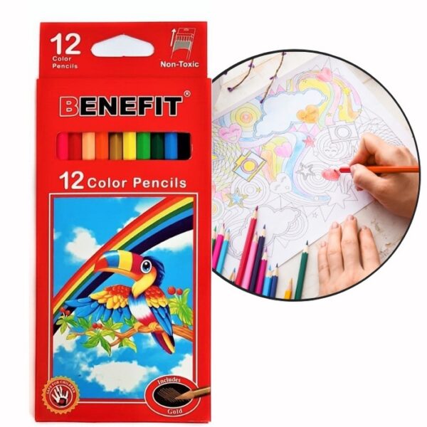 BENEFIT PENSIL WARNA PANJANG 12 WARNA
