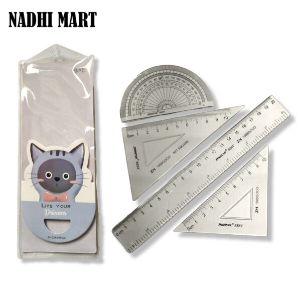 PENGARIS SET / STATIONERY SET / ALAT TULIS ANAK / GARISAN DET SEGITIGS 20CM / GARISAN SET ZH 2079 & 2063