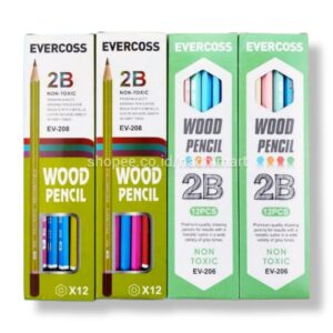 EVERCOSS PENSIL 2B / PENSIL MURAH / PENSIL ANAK / PENSIL EVERCOSS 2B EV-208 EV-206