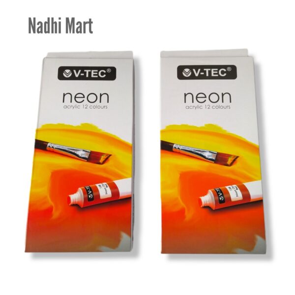 V-TEC CAT ACRYLIC NEON 12 WARNA / CAT AKRILIK VTEC SET PAINT / CAT LUKIS