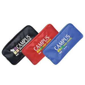 BIG KOTAK PENSIL KAIN RESLETING POLOS / PCR BIG PF 001 BORDIR CAMPUS