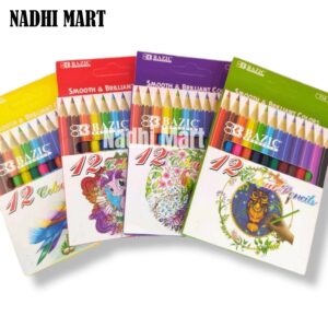 BAZIC PENSIL WARNA 12 WARNA PENDEK 714 / PENSIL WARNA ISI 12 / MENGGAMBAR / PENSIL WARNA / PENSIL WARNA LENGKAP / ALAT MENGGAMBAR / PW BAZIC 12PD 714