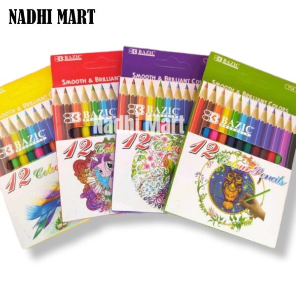 BAZIC PENSIL WARNA 12 WARNA PENDEK 714 / PENSIL WARNA ISI 12 / MENGGAMBAR / PENSIL WARNA / PENSIL WARNA LENGKAP / ALAT MENGGAMBAR / PW BAZIC 12PD 714