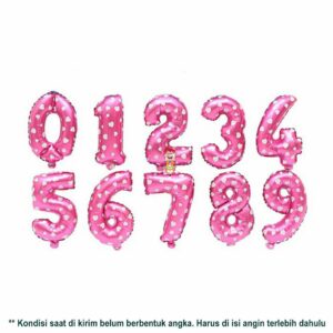 Balon foil angka Pink