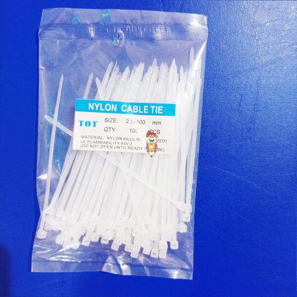 Kabel Ties/Pengikat Kabel TOT 2.5 x 100mm White