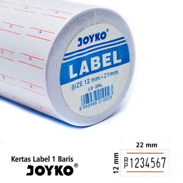 KERTAS LABEL HARGA JOYKO 1 LINE/BARIS (12mmx21mm)
