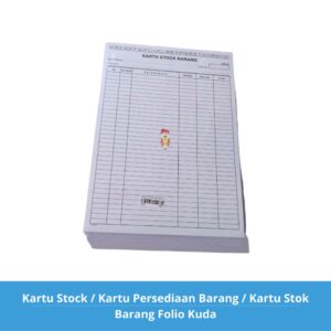 Kartu Stock / Kartu Persediaan Barang / Kartu Stok Barang Folio Kuda
