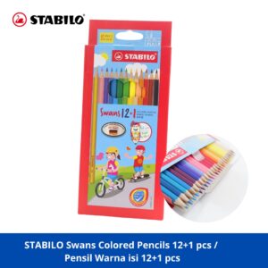 Pensil Warna Stabilo Swans Colored Pencils isi 12+1 pcs
