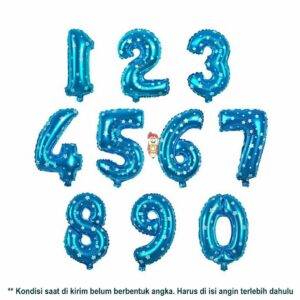 Balon foil angka biru - balon foil angka biru - balon foil angka