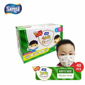 Masker Sensi Kids Face Mask ORIGINAL Earloop isi 40 pcs