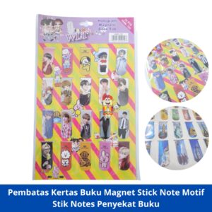 Pembatas Kertas Buku Magnet Stick Note Motif Stik Notes Pen BTS / City