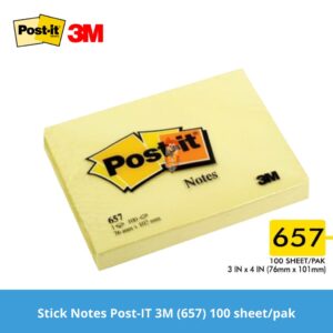 Stick Notes / stik note / memo pad / memo tempel POST IT 3M NO. 657