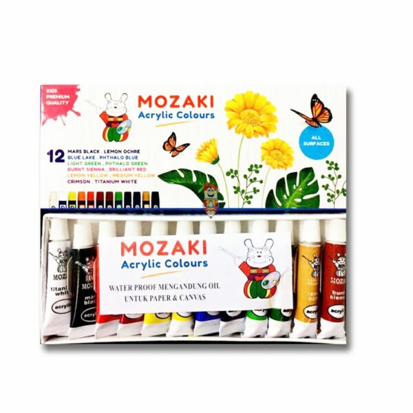 Cat Acrylic Colours Mozaki 12 Warna