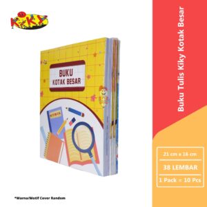 Buku Tulis 38 lbr Kiky Kotak Besar 1pak isi 10 pcs