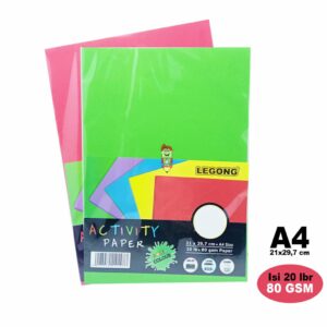 Kertas HVS warna Legong A4 80GSM isi 20 lbr
