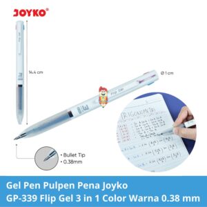 Gel Pen / Pulpen Pena Joyko GP-339 Flip Gel 3 in 1 Color Warna 0.38 mm