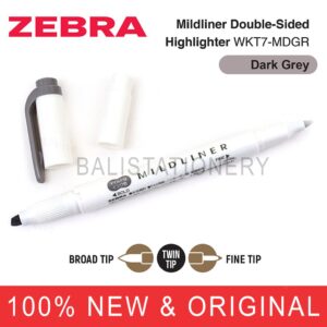 NEW ! MILDLINER ZEBRA WKT7-MDGR DARK GRAY