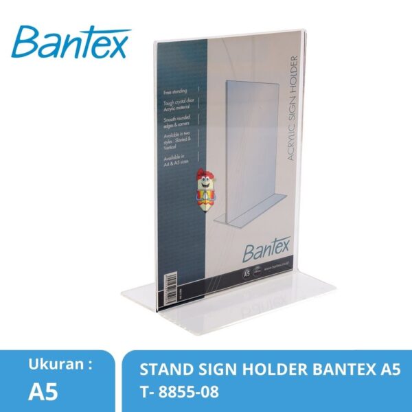 Display Akrilik / Acrylic sign holder / tempat brosur / bantex A5 8855