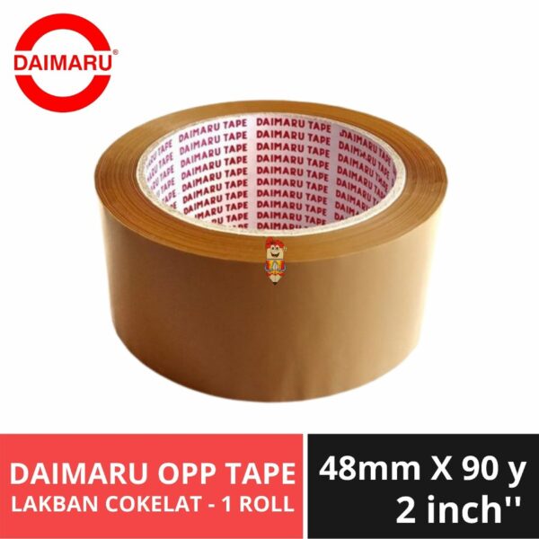 Lakban OPP Daimaru 2 inch / 48mm x 90 yard COKLAT