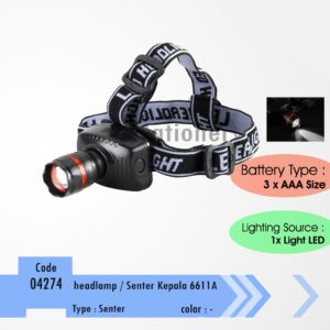 Headlamp / senter kepala 6611A