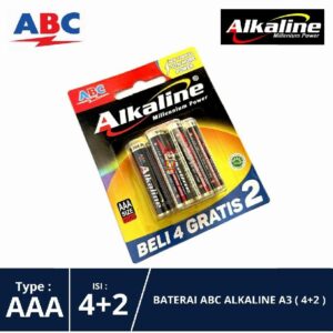 Baterai ABC Alkaline AAA 4+2