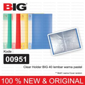 Clear Holder / Display Book BIG 40 lembar Folio Warna