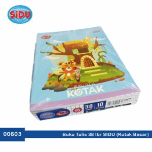 Buku Tulis 38 lbr SiDU Kotak Besar (SQ10) 1 pak isi 10 pcs