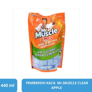 Pembersih Kaca Refill Mr.Muscle Clear Apple 440 ml
