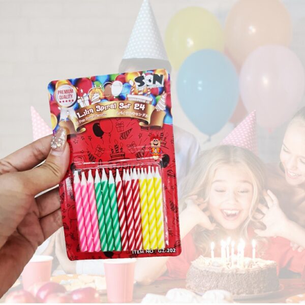Lilin ulang tahun bentuk Spiral
