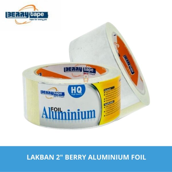 Lakban Aluminium Foil Berry Tahan Panas 2" Inch / 48 mm