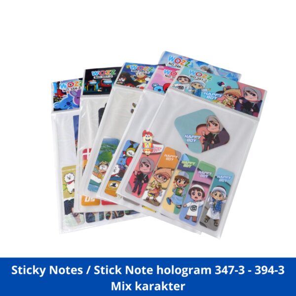 Sticky Notes / Stick Note hologram 347-3 - 394-3 Mix karakter