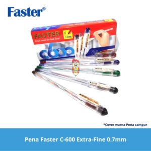 Pena / Pulpen Faster C600 Black 0.7mm extra fine