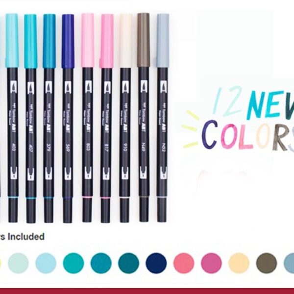 NEW ! Tombow Dual Brush Pen New 12 Color