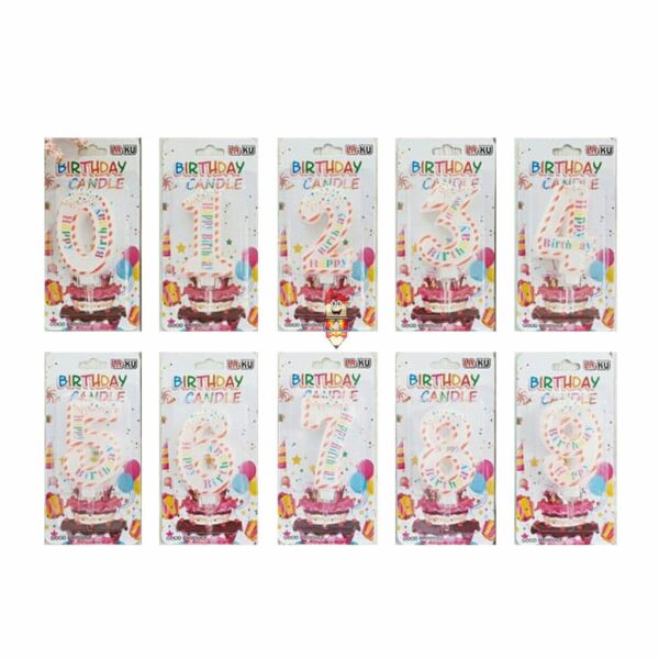 Lilin ultah angka rainbow LA-803