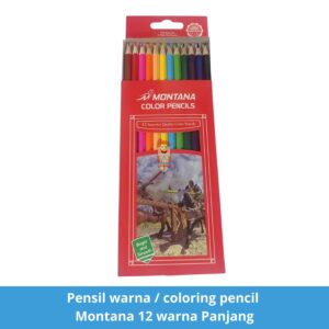 Pensil warna / coloring pencil Montana 12 warna Panjang
