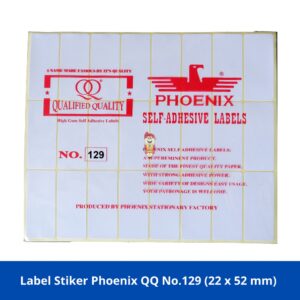 Label Stiker Phoenix QQ No.129 Kertas Harga Nama Undangan 22 x 52 mm
