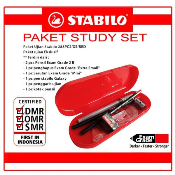 Study set Stabilo 288 PC2/XS/Red