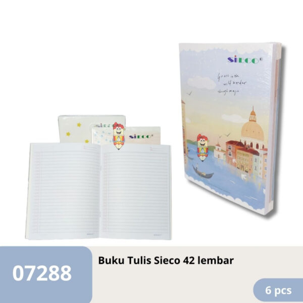 Buku Tulis Sieco 42 lembar 1 pak isi 6 pcs