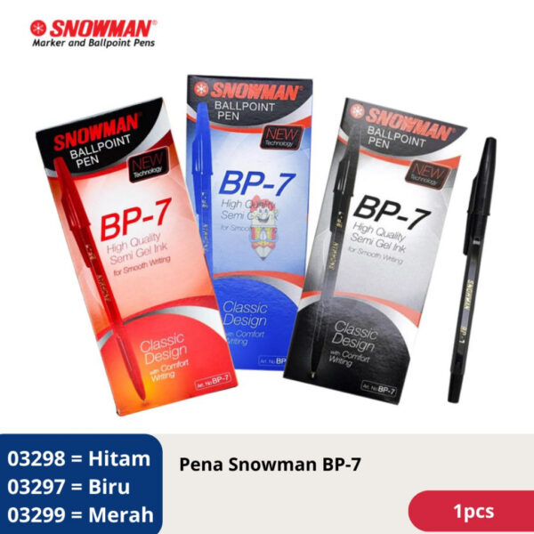 Pena / pulpen Snowman BP7 0.7mm