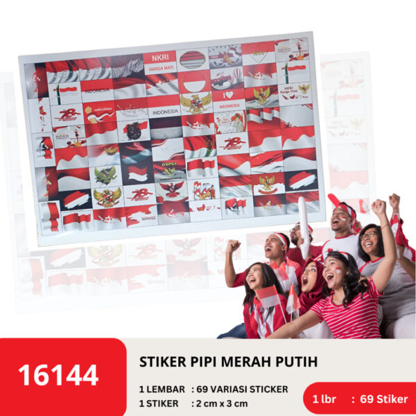 Stiker Sticker Pipi merah putih indonesia mix motif