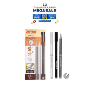 Erasable Gel Pen Pulpen Bisa Dihapus Joyko GP-321 Shokyo 3 Gel 0.5 mm - 1 pak (12pcs)