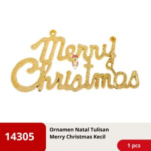 Ornamen Hiasan Natal Tulisan Merry Christmas Kecil