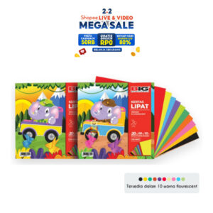 Kertas melipat BIG / Origami Paper 2 sisi Warna Craft Melipat
