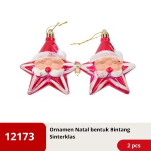 Ornamen Hiasan Natal Christmas bentuk Bintang Sinterklas
