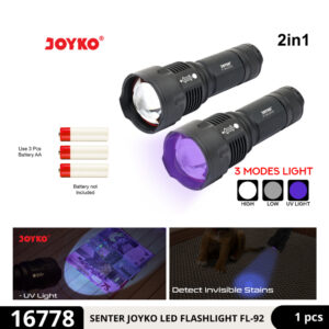LED & UV Flashlight Senter LED dan Ultraviolet Joyko FL-92 92LED/UV