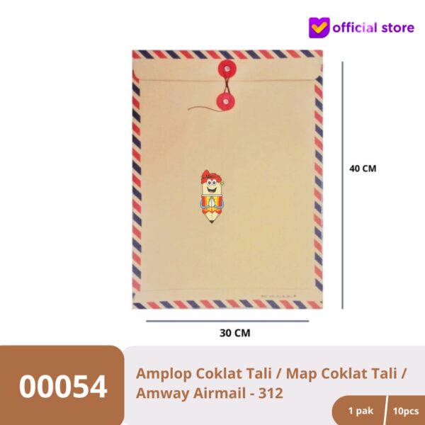 Amplop Coklat Tali / Map Coklat Tali / Amway Airmail - 312