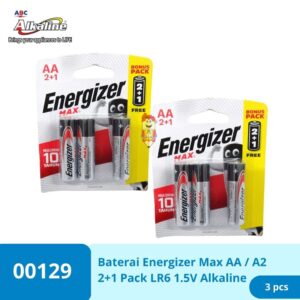 Baterai Energizer MAX AA / A2 2+1 Pack Isi 3 LR6 1.5V Battery Alkaline