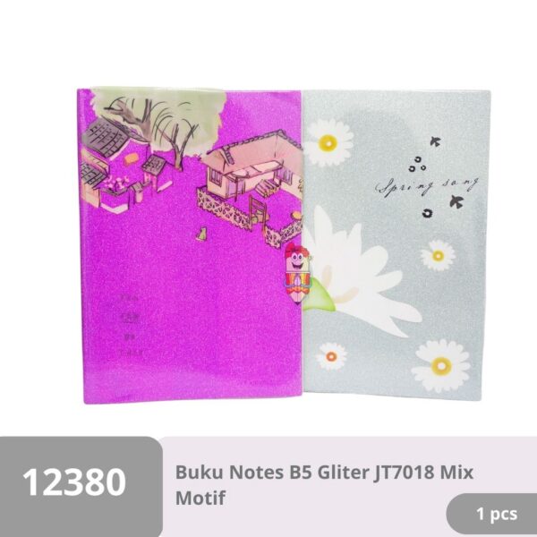 Buku Catatan Diary Gliter B5/ Notebook gliter B5/ Buku B5 Gliter