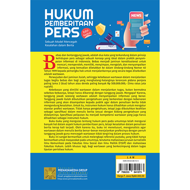 HUKUM PEMBERITAAN PERS: Sebuah Model Mencegah Kesalahan dalam Berita. Edisi Kedua - Image 2